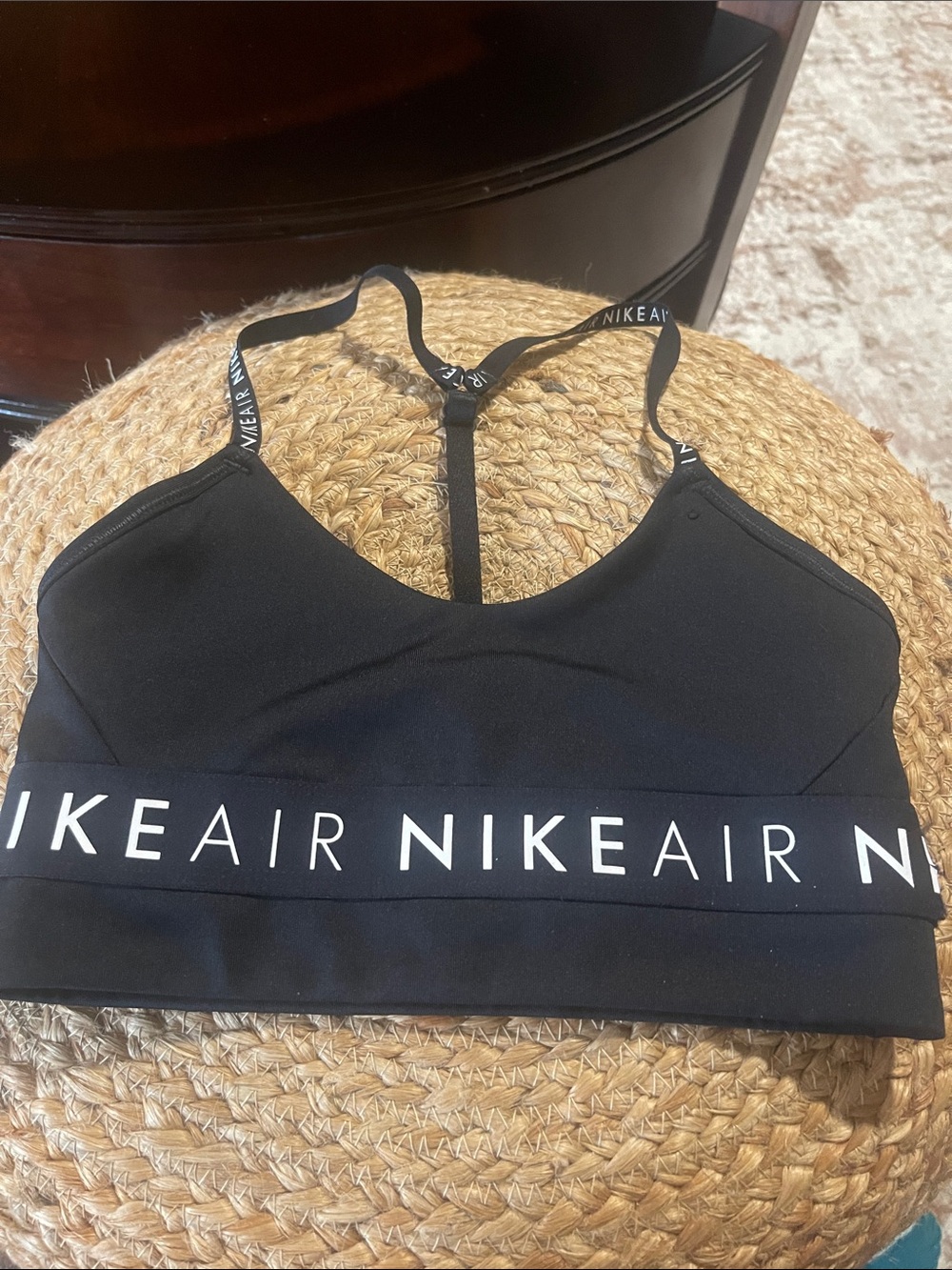 Women’s Nike Black Air Racerback Sports Bra with Logo Band
